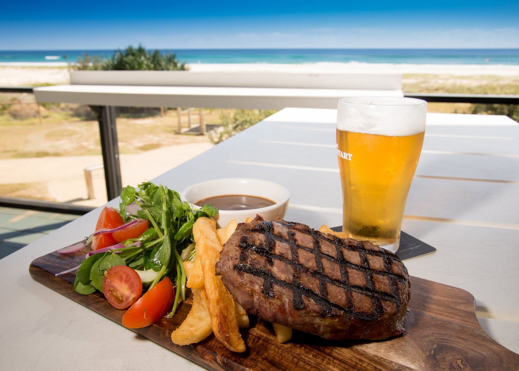 Beachside dining