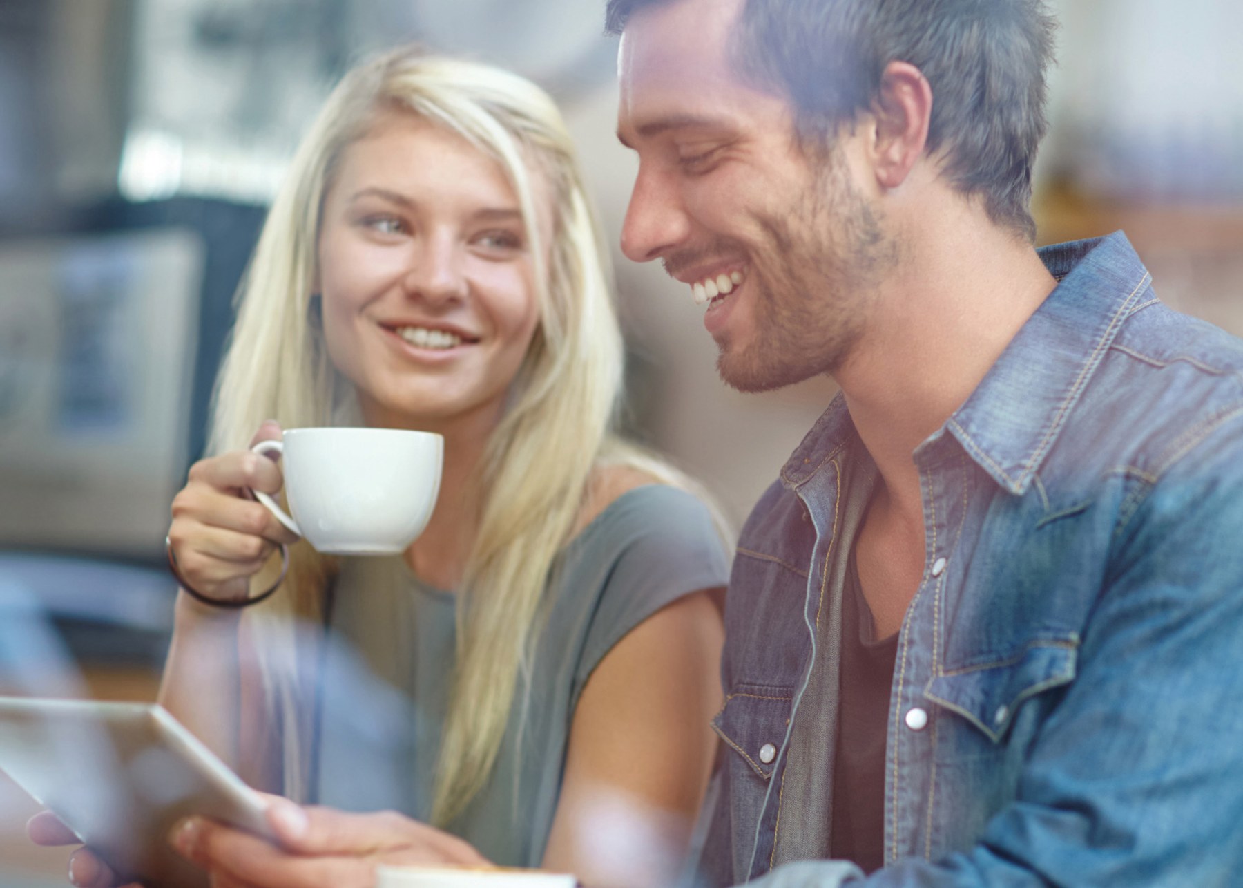 Couple at a local café